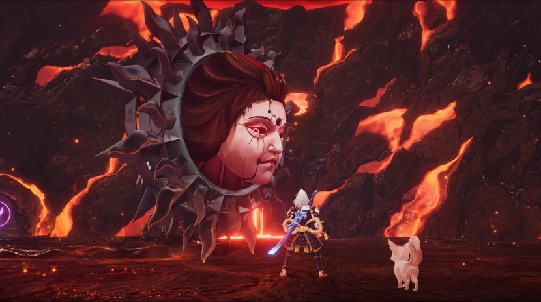 A fiery boss encounter in Tales of Seikyu