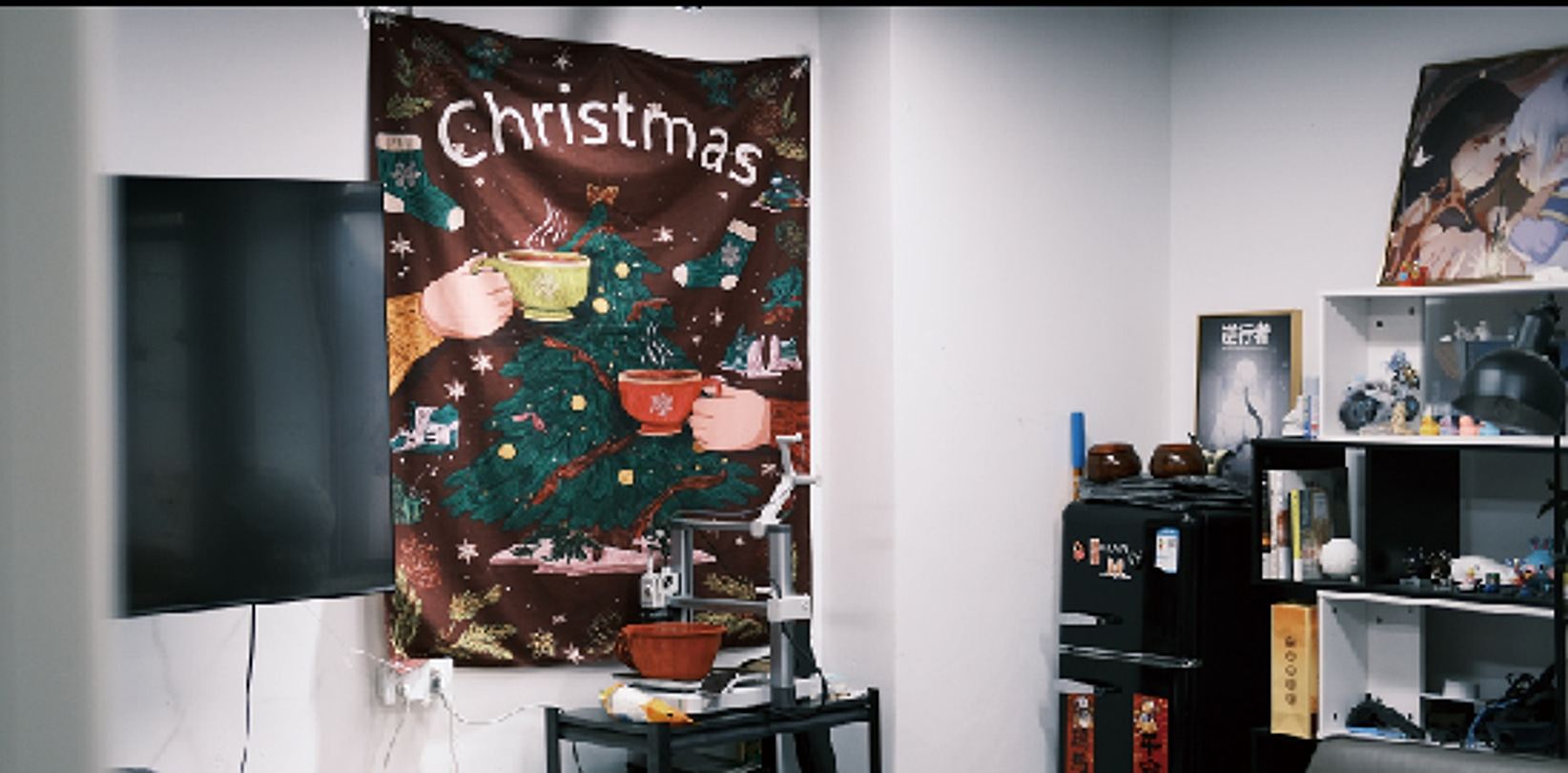 ACE studio room decorated for Christmas